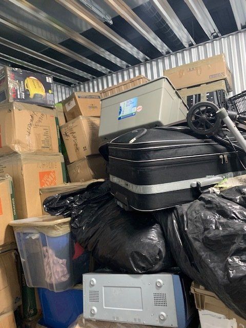 Storage Facility Housing Food and Clothing Donations and Shipments Being Prepared to Ship Overseas