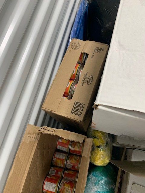 Storage Facility Housing Food and Clothing Donations and Shipments Being Prepared to Ship Overseas