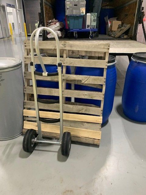 Storage Facility Housing Food and Clothing Donations and Shipments Being Prepared to Ship Overseas