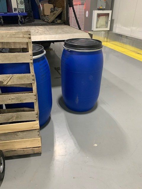 Storage Facility Housing Food and Clothing Donations and Shipments Being Prepared to Ship Overseas