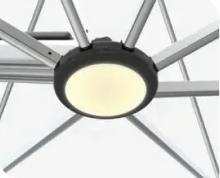 A close up of a gray awning on a white background