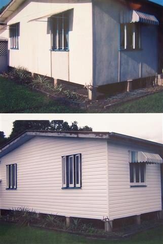 A Before And After Photo Of A White House — All Style Home Improvements in Hay Point, QLD