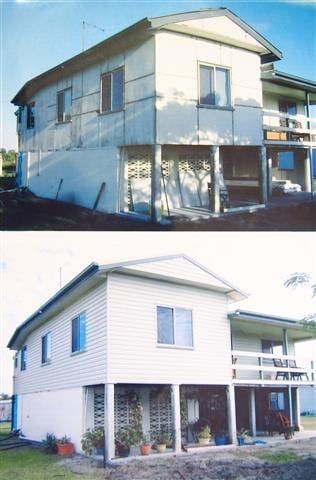 A Before And After Photo Of A White House — All Style Home Improvements in Hay Point, QLD