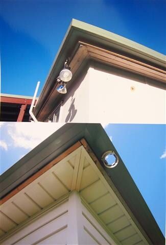 Two Pictures Of A Roof With A Blue Sky In The Background — All Style Home Improvements in Hay Point, QLD