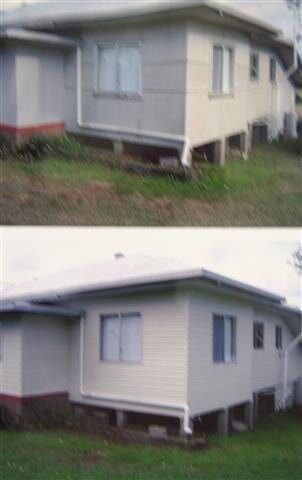 Two Pictures Of A House Before And After Being Painted — All Style Home Improvements in Hay Point, QLD