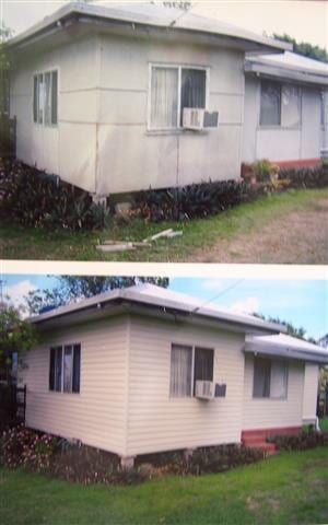 A Before And After Picture Of A White House — All Style Home Improvements in Hay Point, QLD