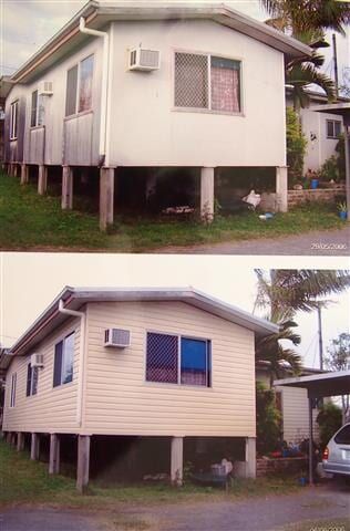 Two Pictures Of A House With A Car Parked In Front Of It — All Style Home Improvements in Hay Point, QLD