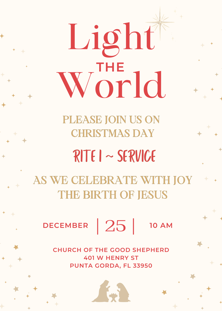 Christmas Day service announcement,