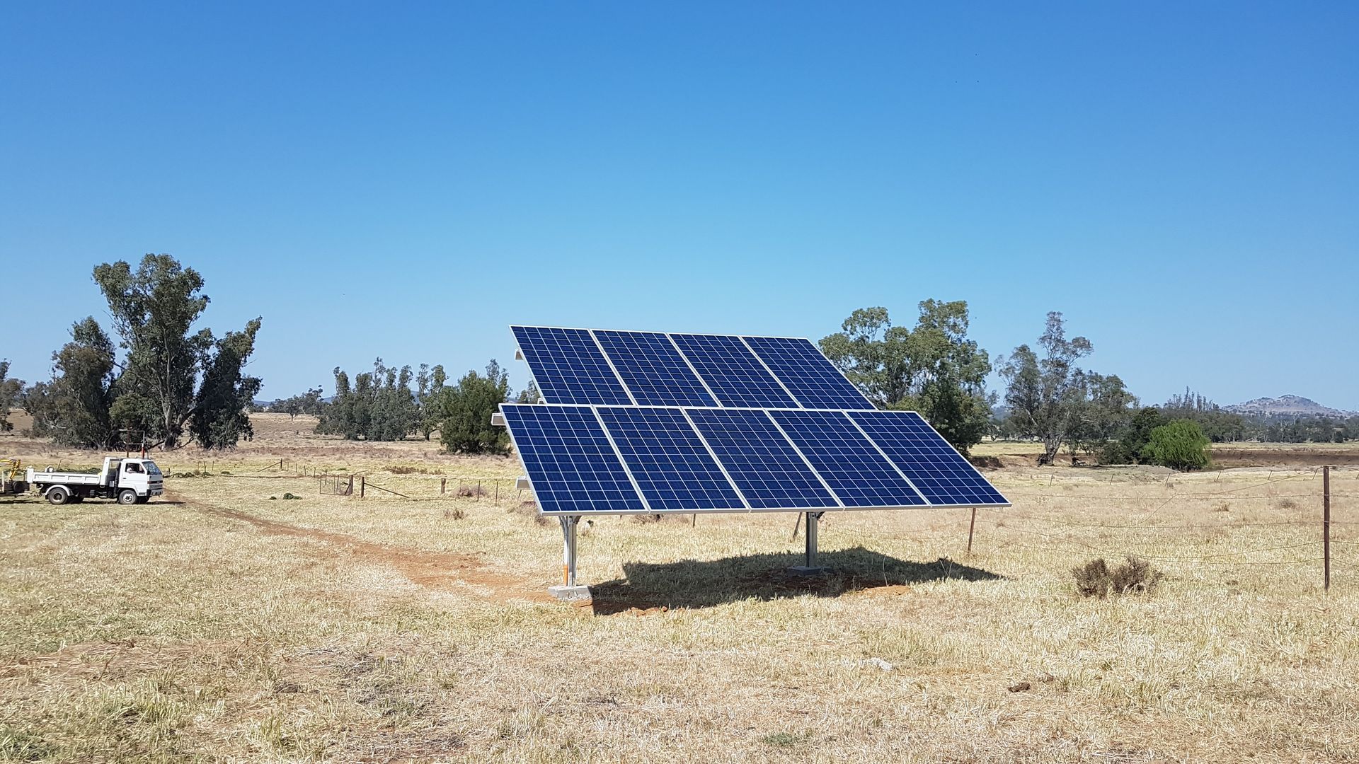 Solar Powered Pump Connected to Irrigation System — Wade N Water In Nemingha, NSW