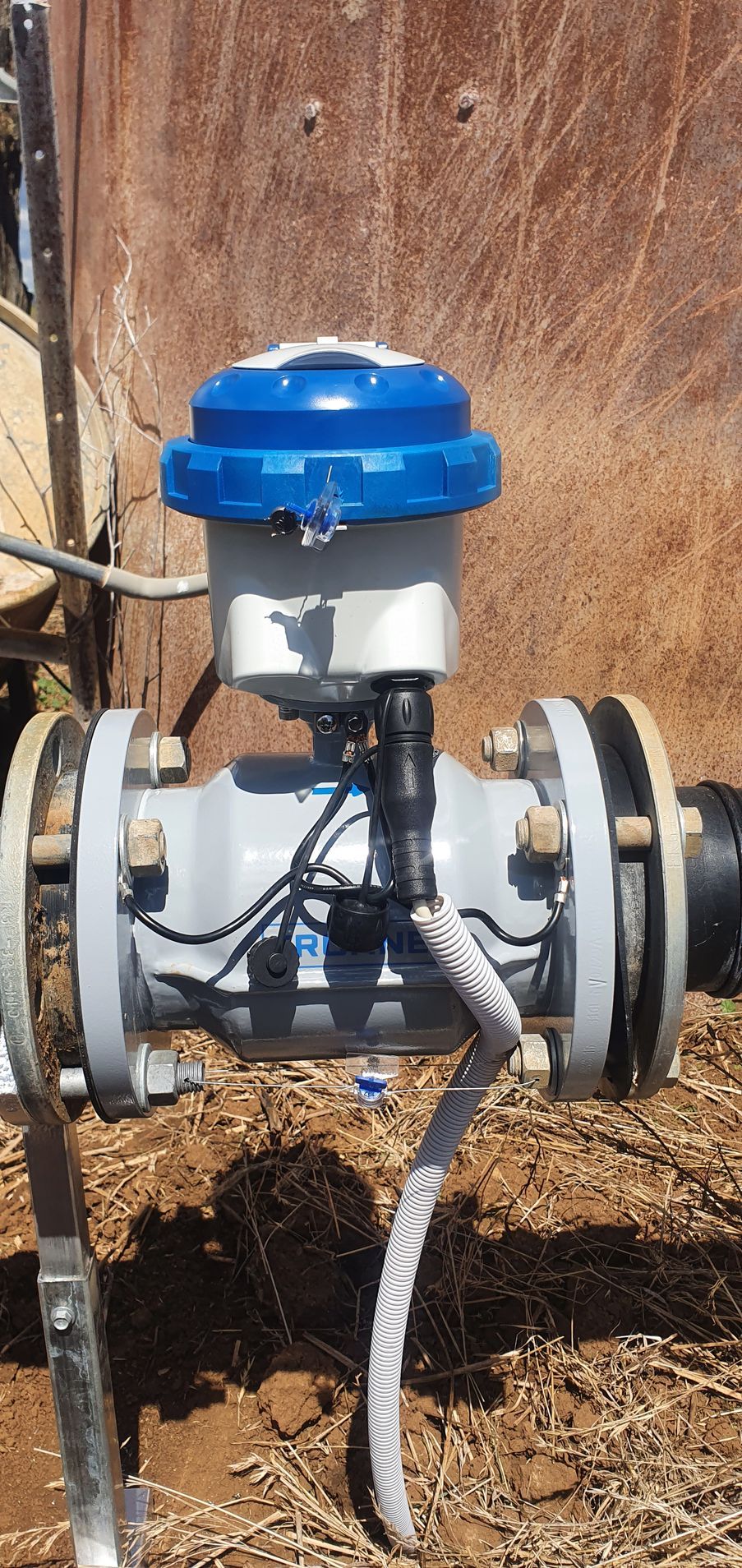 Technician Checks A Water Meter — Wade N Water In Nemingha, NSW