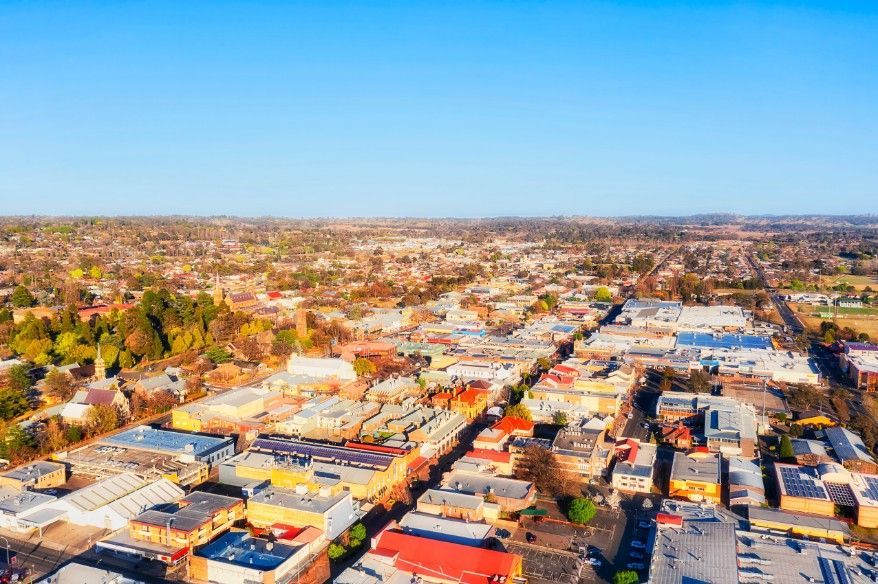 An Aerial View of a City With Lots of Buildings and Trees — Wade N Water In Armidale, NSW