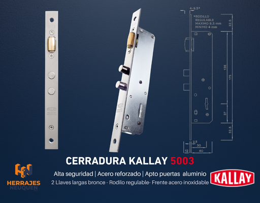 CERRADURA ANGOSTA 5003 VAIVEN KALLAY