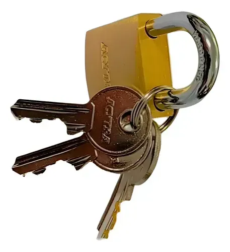 CANDADO DE BRONCE 40 MM CON DOBLE TRABA 3 llaves ACYTRA