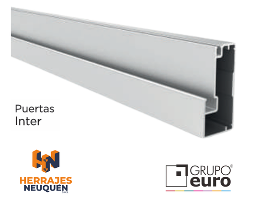 PERFIL PARA PUERTA DE ALUMINIO 20X45mm INTER 3.00 mts GRUPO EURO