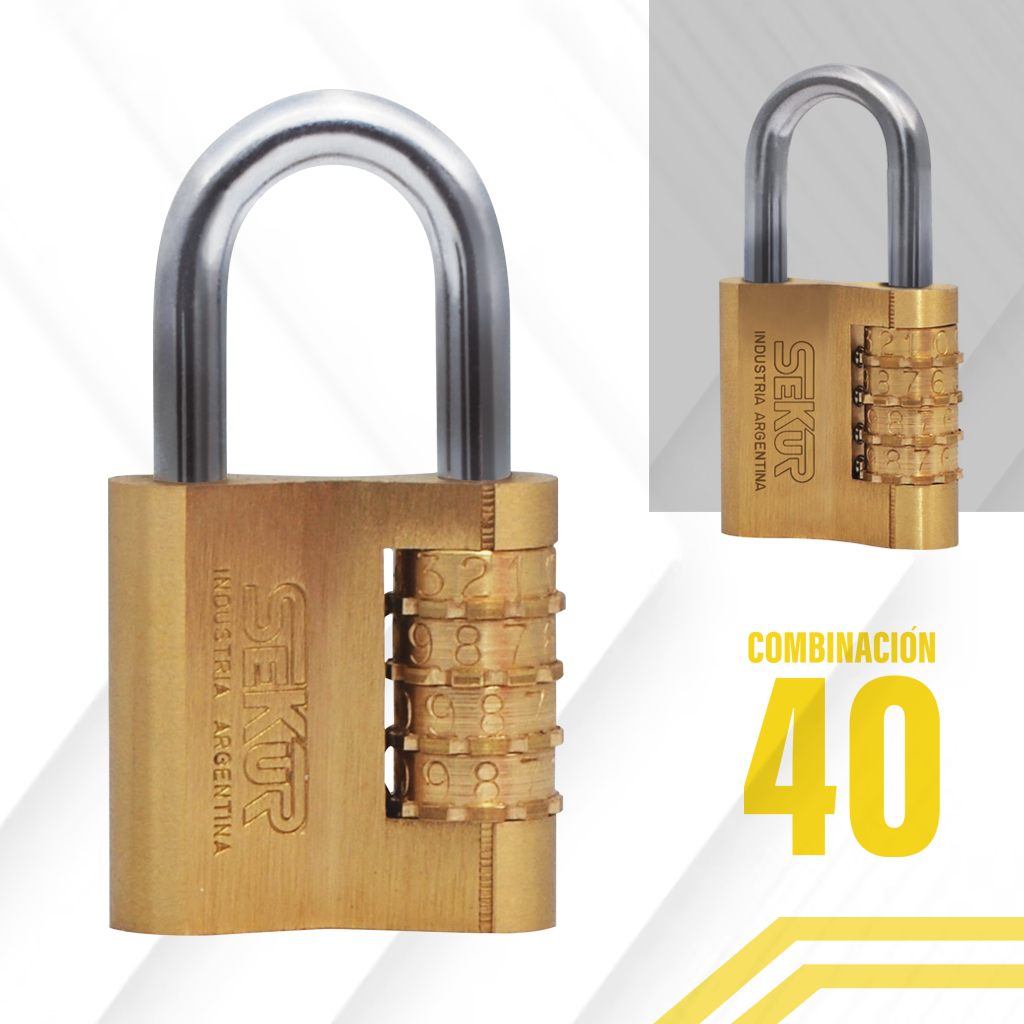 CANDADO COMBINACION NUMÉRICA Nº40 SEKUR