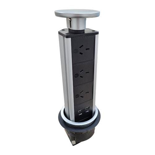 TORRE DE CARGA ELEVABLE ENCHUFE + USB