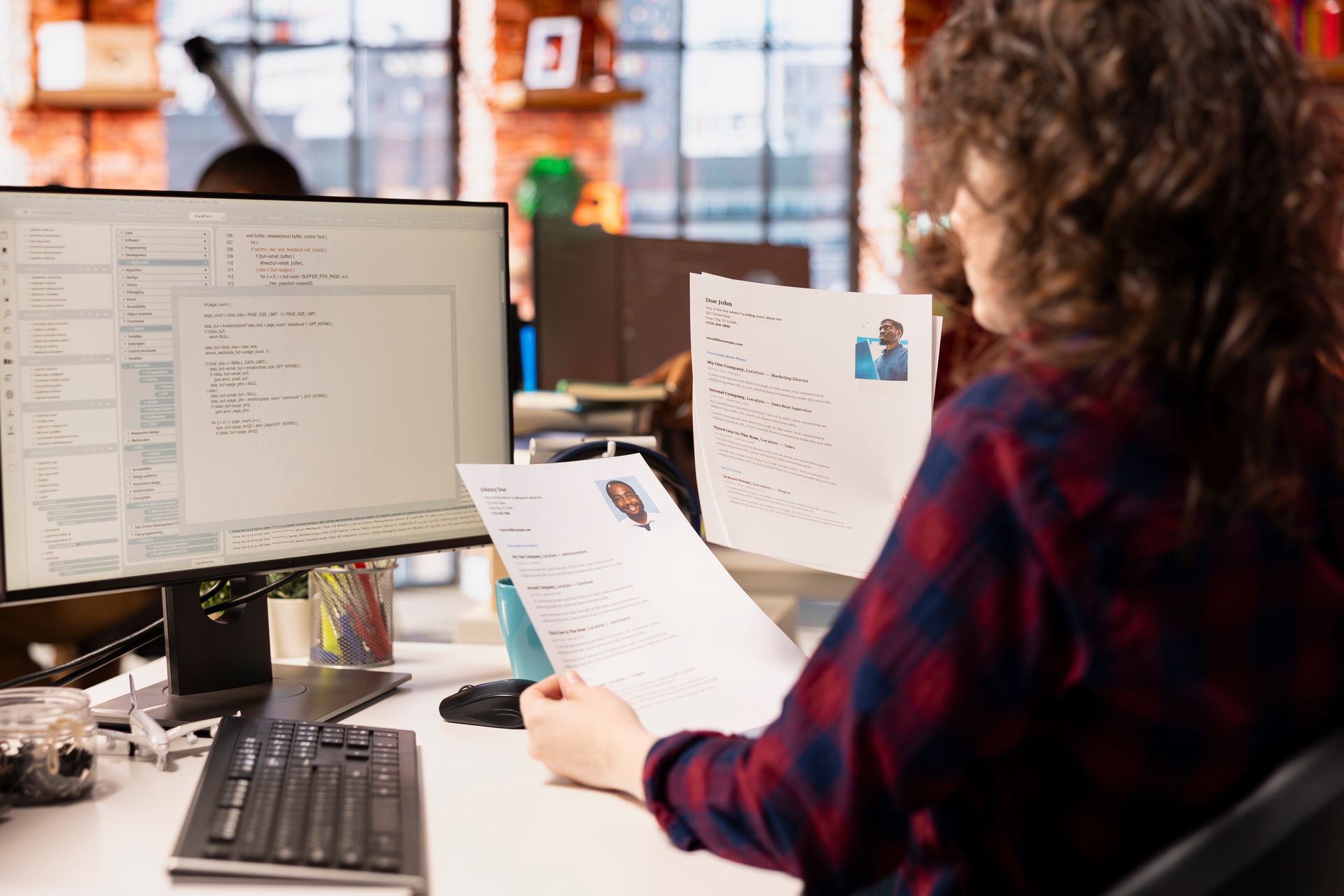 Magnifying glass over a 
