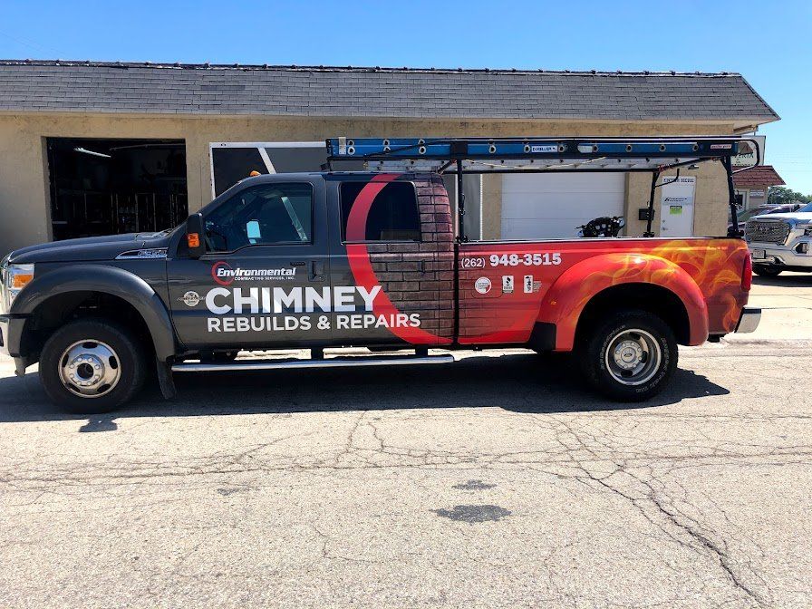 Chimney Rebuilds Wrap — Kenosha, WI — Creative Designs Custom Sign