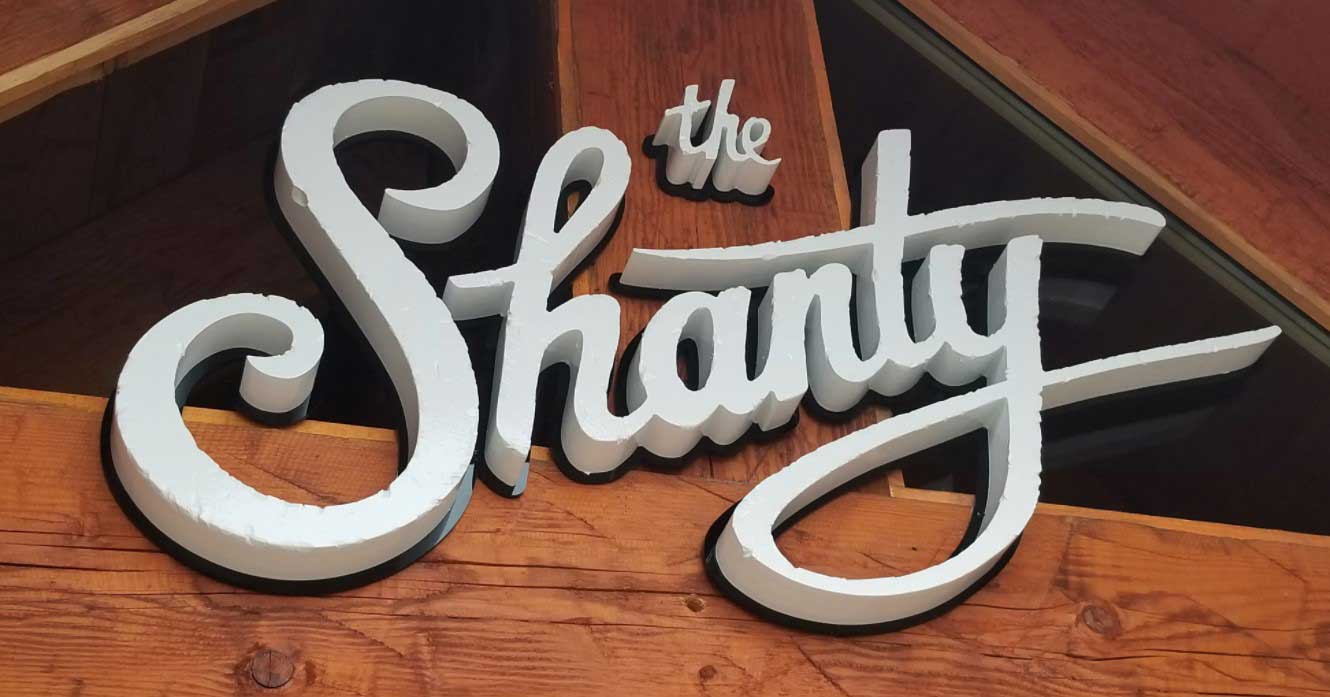 The shanty routered sign — Kenosha, WI — Creative Designs Custom Sign