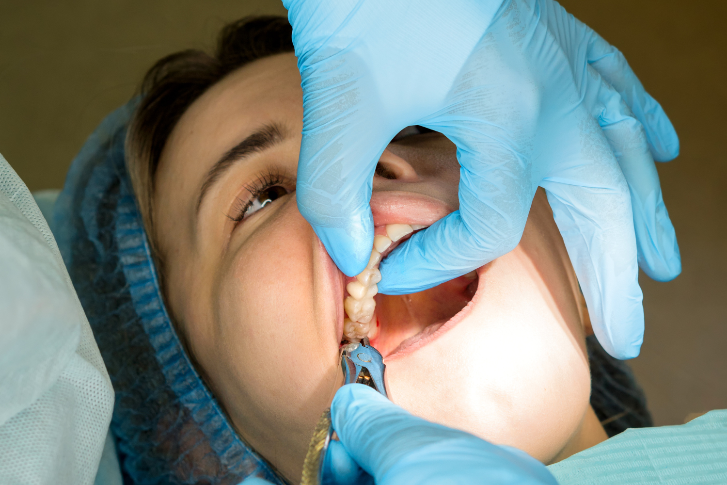 women smiling in the dental treatment room 