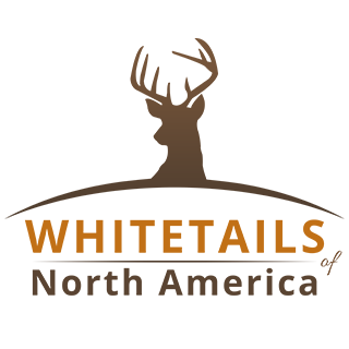 The logo for whitetails of north america has a deer on it