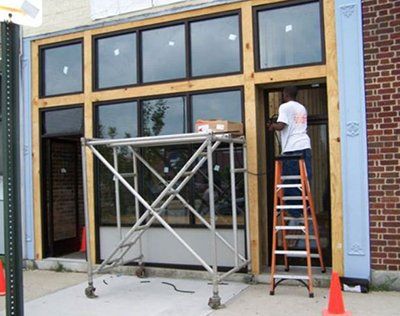 Doors / Entryway Glass — Store Under Renovation in Richmond, VA
