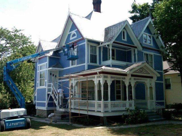 Blue House Painting — Lima, OH — TJ Painting And Repair