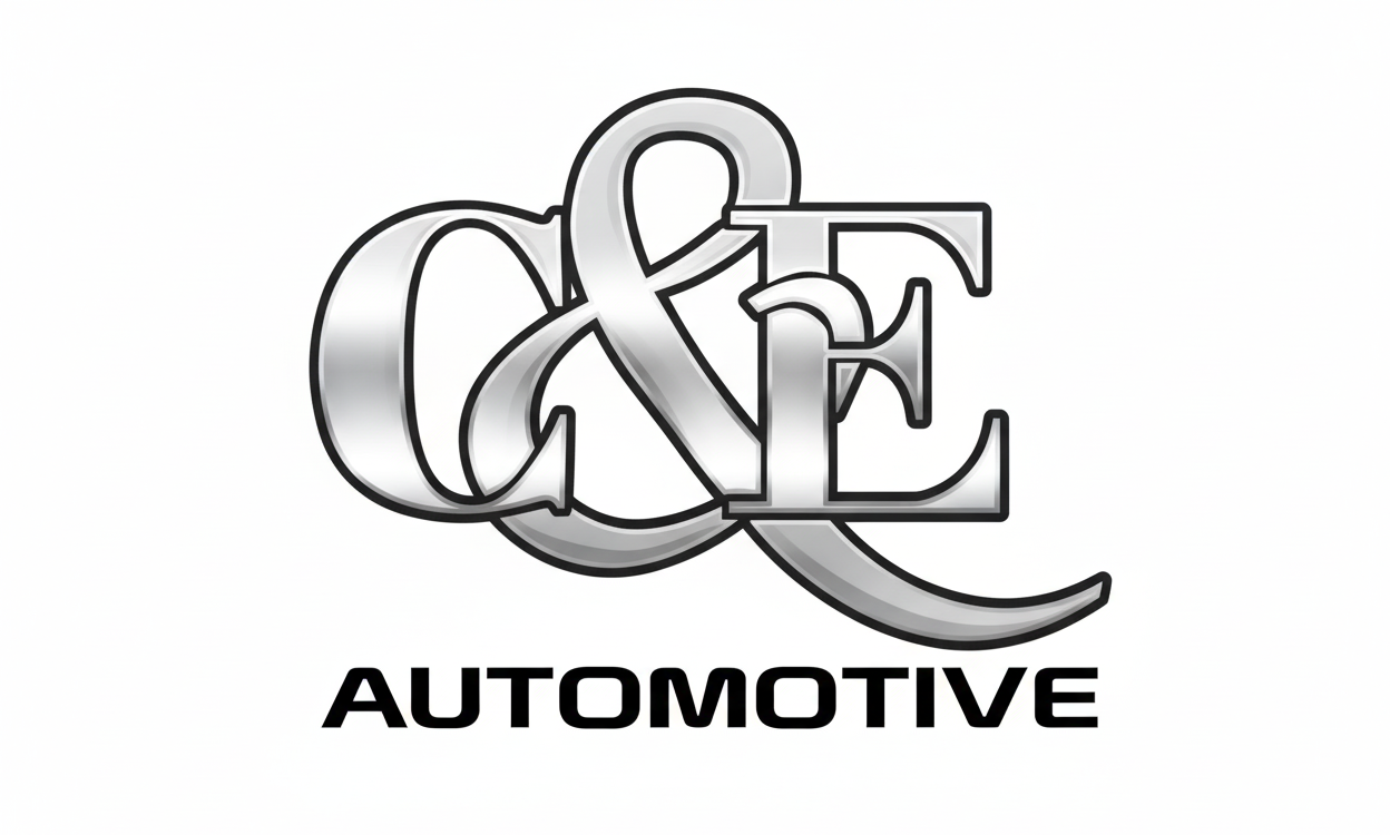 Logo for Demo Auto Repair: text with a gear icon, red and navy colors.