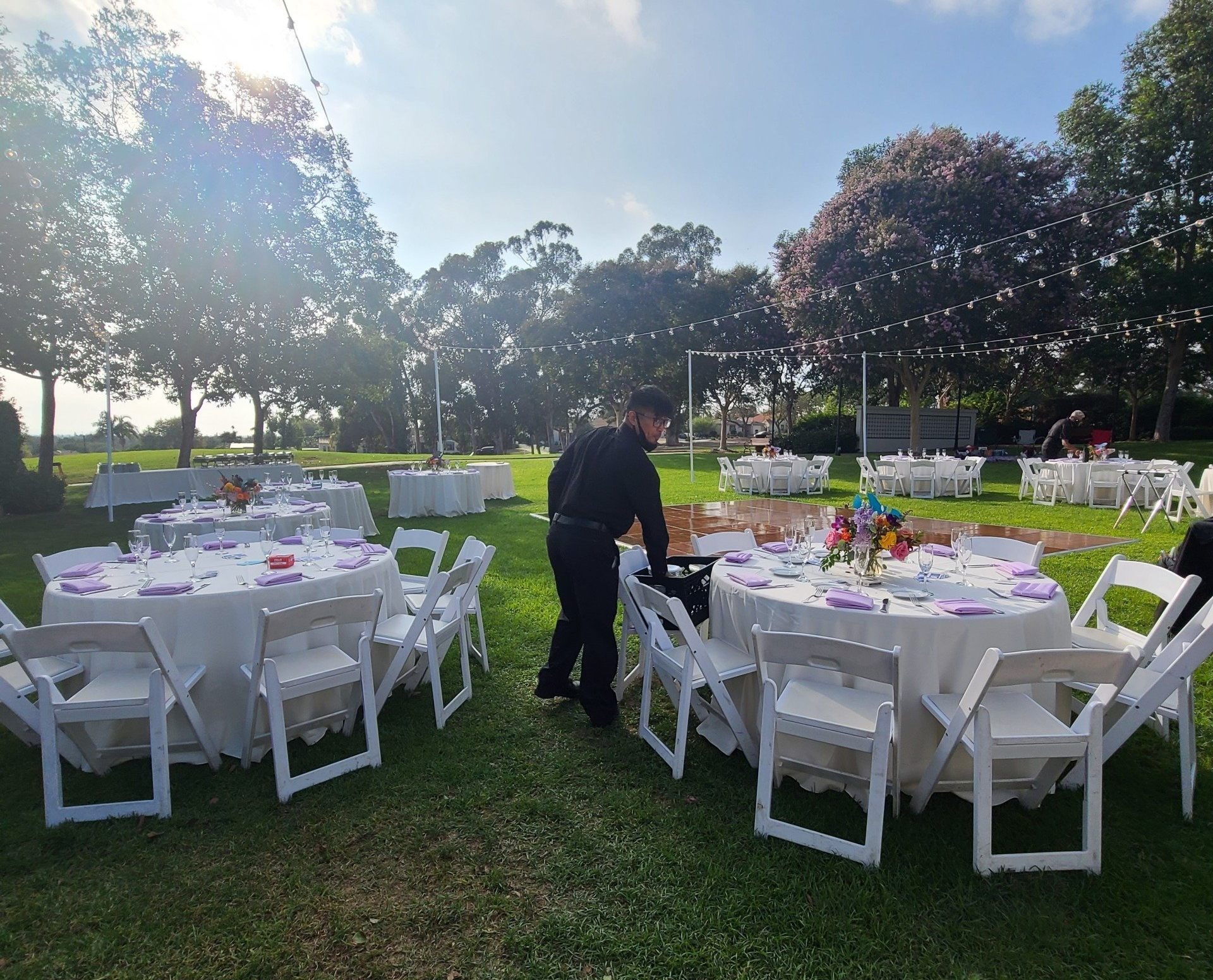 Southern California outdoor wedding reception