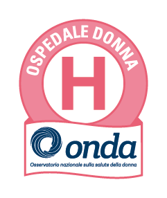 Un logo rosa e bianco per ospedale donna