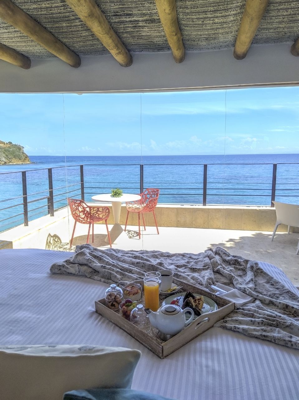 Acogedora habitación con vista al mar Caribe en el Aria by LD en La Caranta.