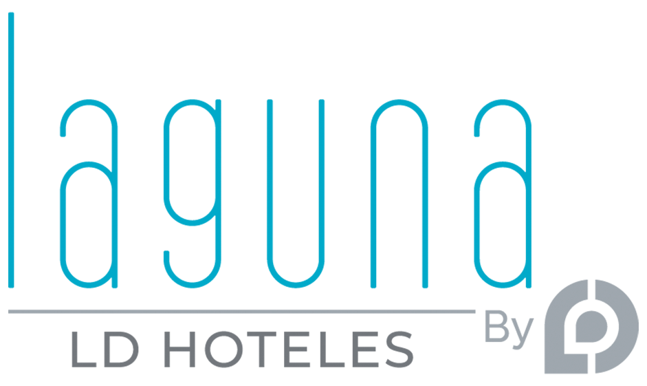 Logo ‘La Laguna by LD’ con tipografía estilizada y emblema circular en Los Roques.