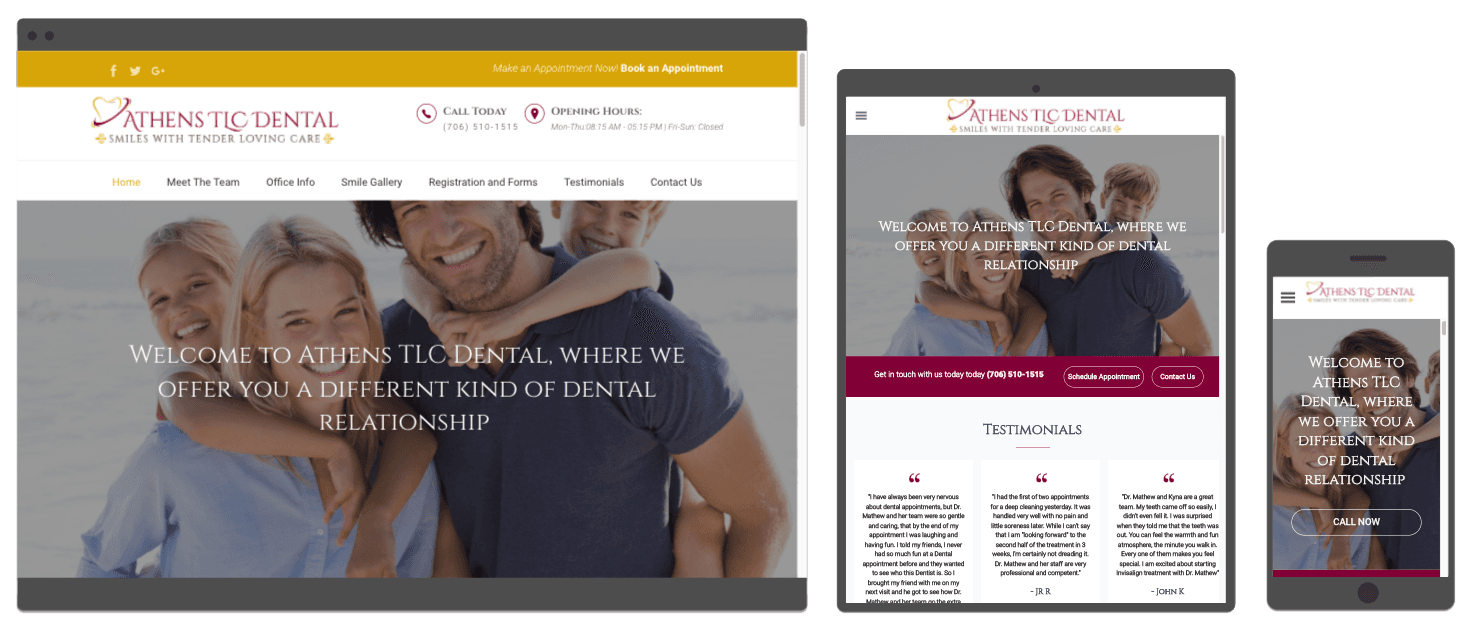 dental practice website design
