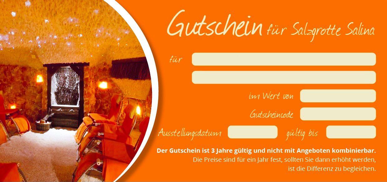 Ansicht Gutschein Salzgrotte Salina