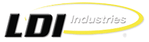 Un logo pour ldi industries avec un cercle jaune autour