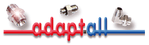 Un logo rouge, blanc et bleu pour une entreprise appelée adaptall.
