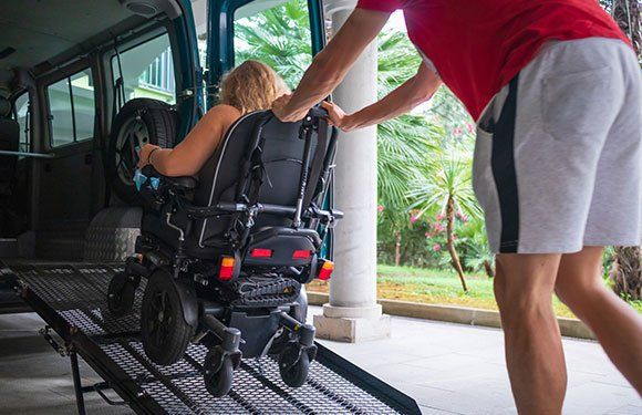 Helping Disabled Patient — Fairlawn, OH — Active Transportation