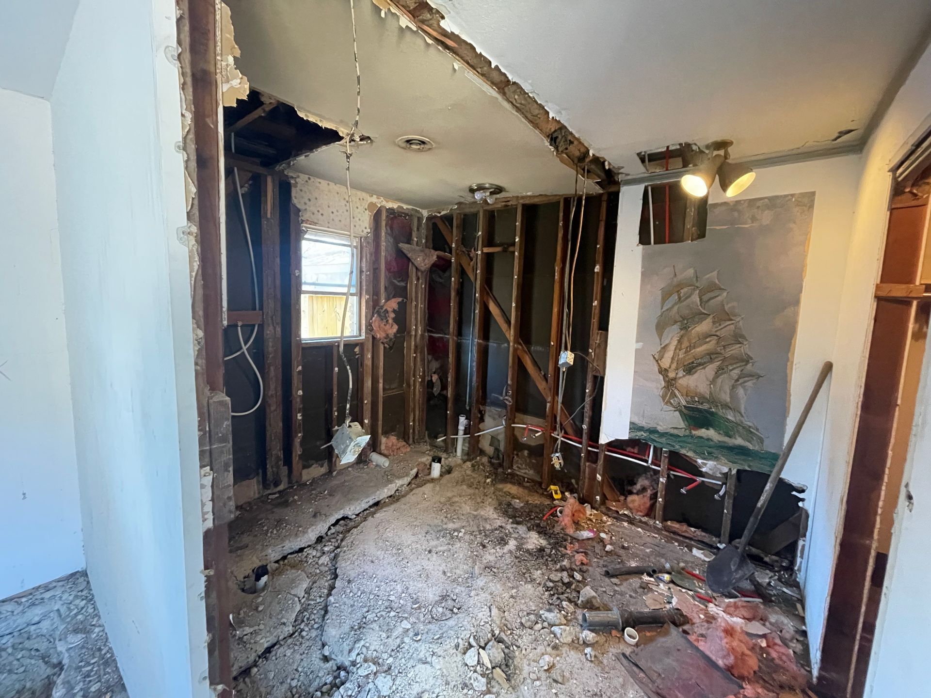 A room in a house that is being renovated