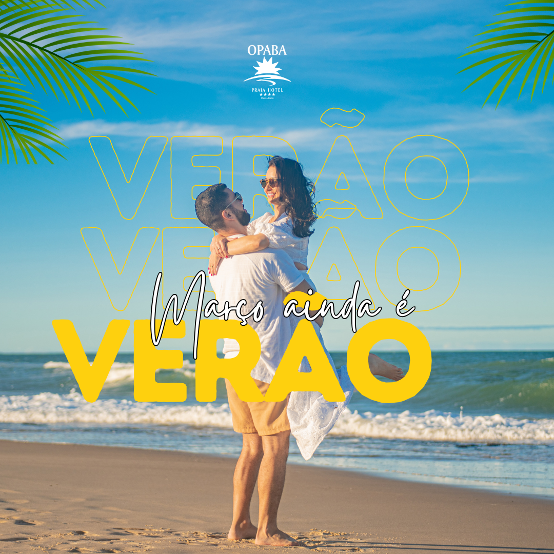 Anúncio de ferias de julho mostra gente brincando na piscina