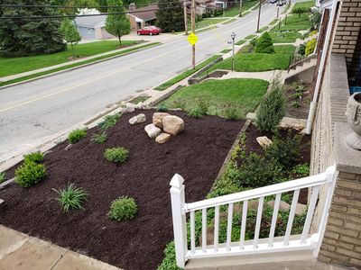 Mulch garden — Pittsburgh, PA — Solid Contracting LLC