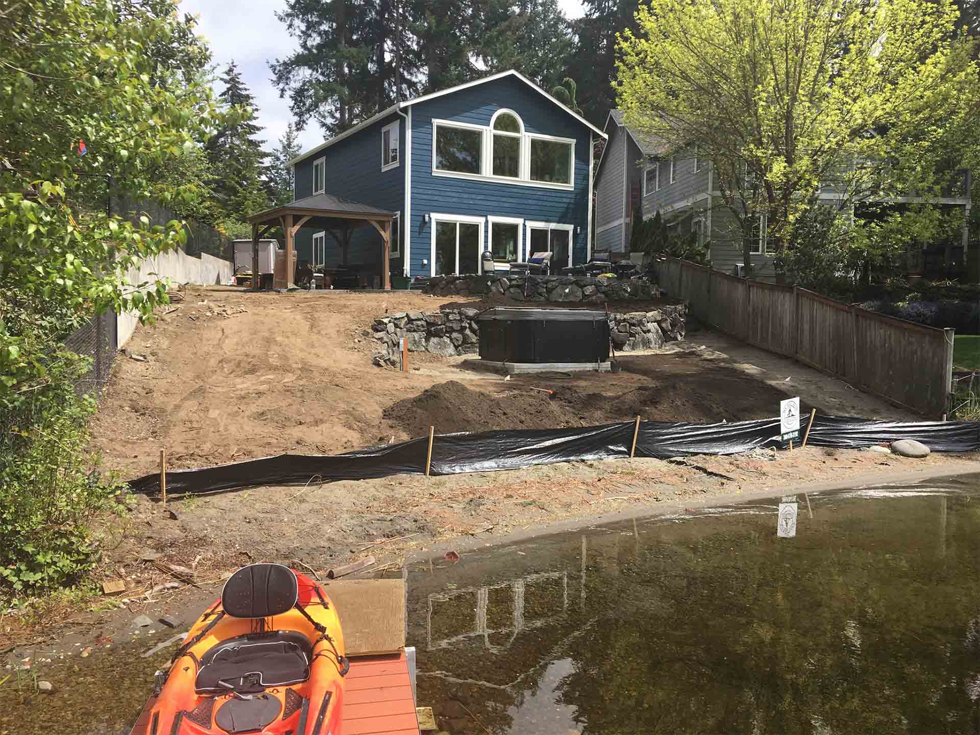 Before tile walkway installation - Lacey, WA - All You Need Landscaping