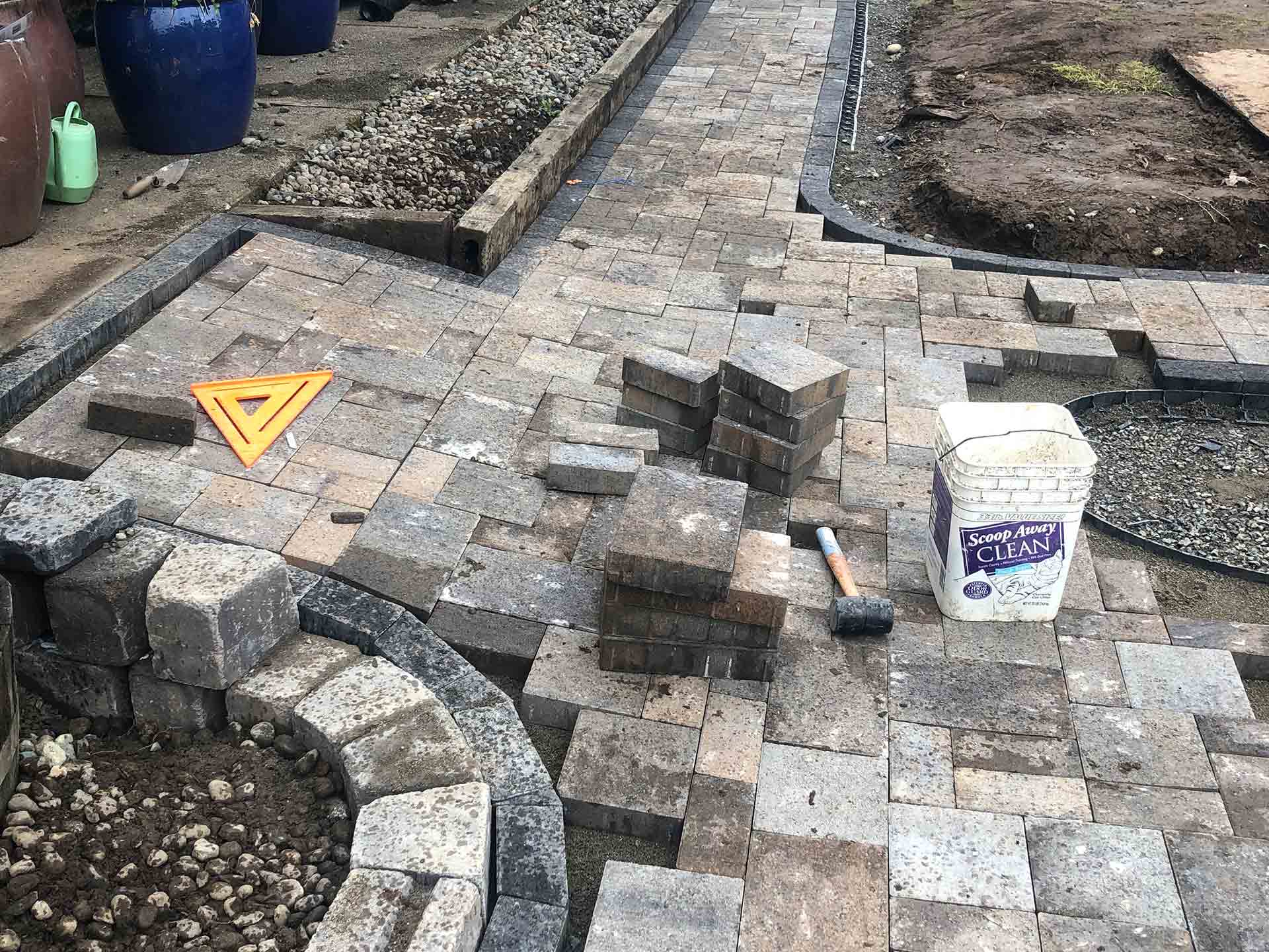 Tile walkway installation - Lacey, WA - All You Need Landscaping