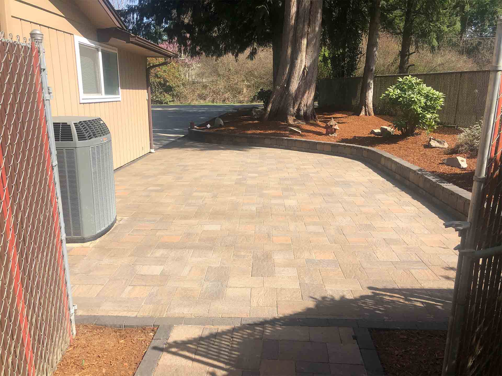 Backyard tile walkway - Lacey, WA - All You Need Landscaping