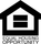 Black house silhouette with equal sign inside, text: 