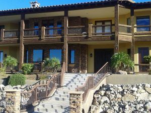 House with stone stairs