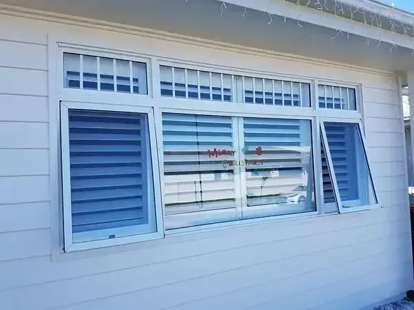 A White House With A Large Window With Blue Shutters On It — Another Blind Man In Buderim, QLD