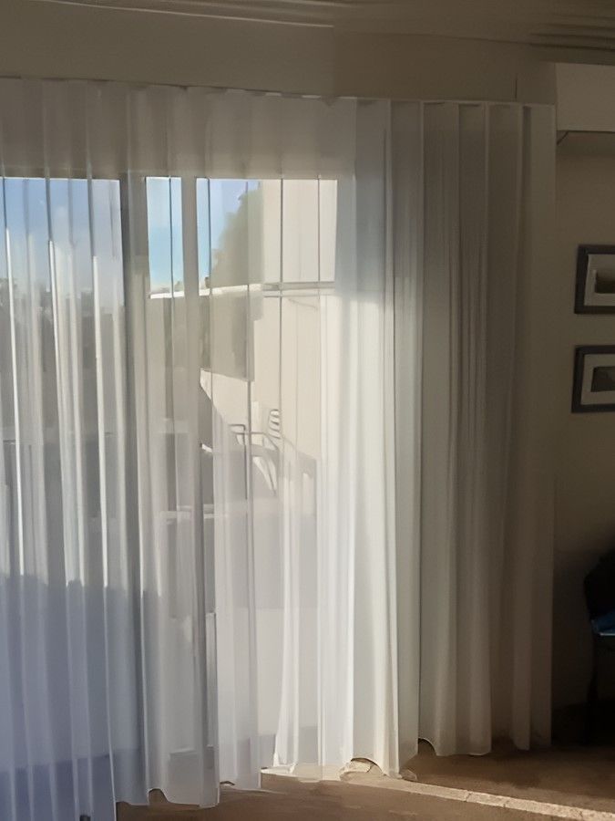 An Open Room With White Curtains — Another Blind Man In Buderim, QLD