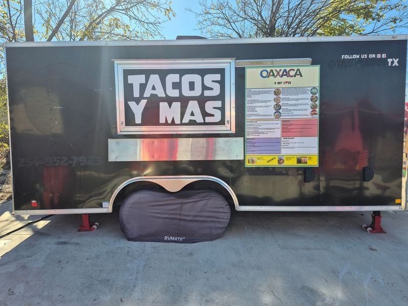 Black food truck with 