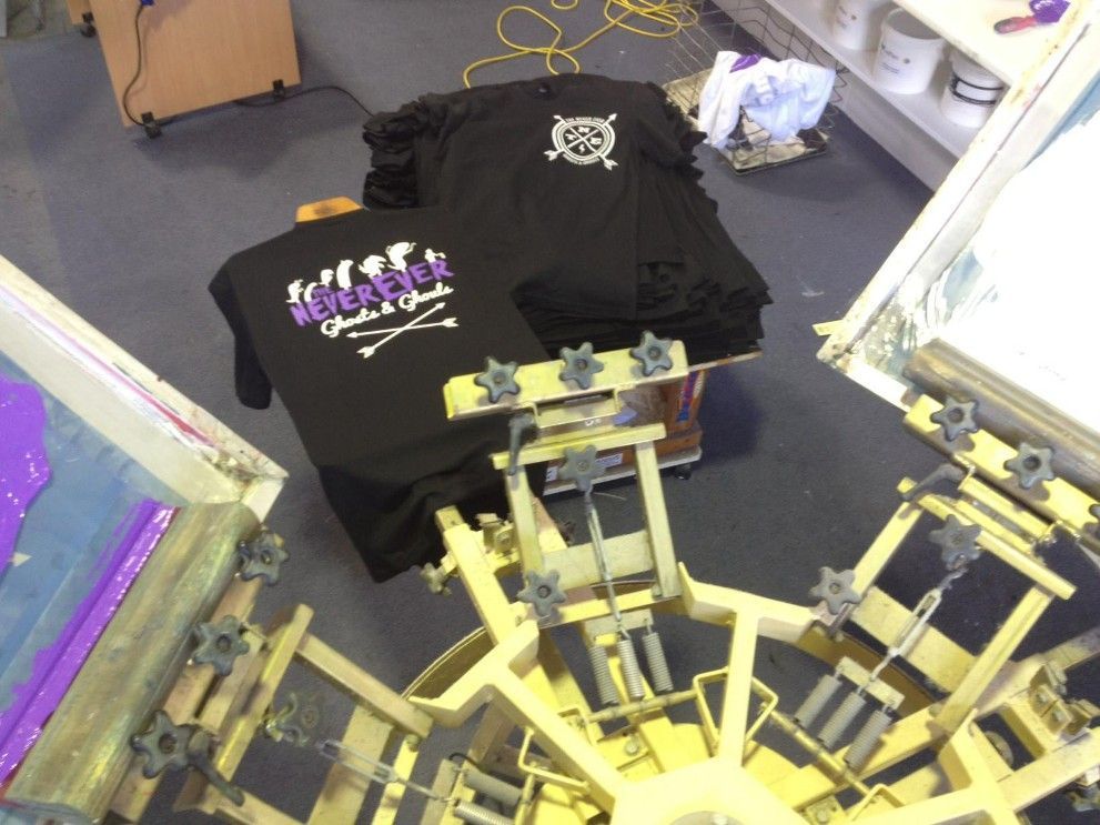 A T-shirt With a Skull and Crossbones Design is Being Printed — Fab Art in Taree, NSW