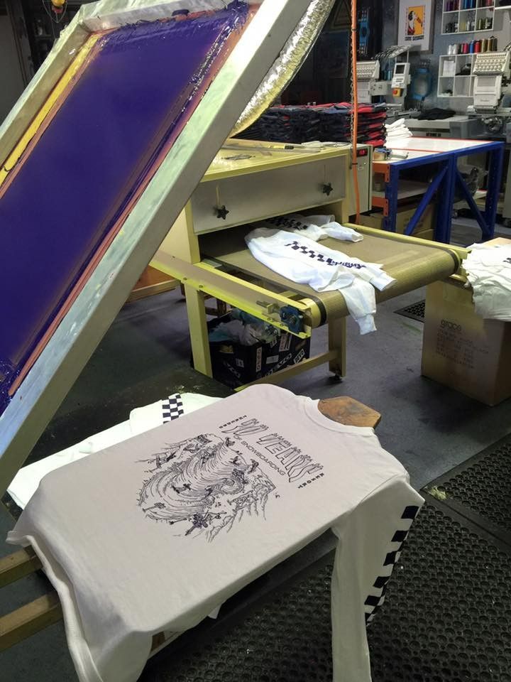 A Screen Printing Machine is Being Used to Print Shirts — Fab Art in Wallabi Point, NSW
